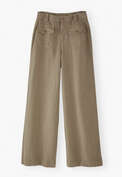 Weitbeinige Hose, Khaki, webstill