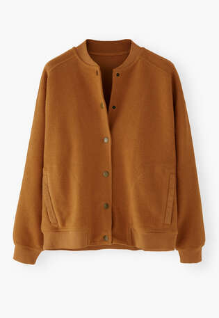 Jersey-Jacke, Ingwer, webstill