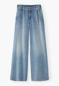 Lange Jeans mit weitem Bein, Blasses Vintage, webstill