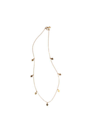 Feingliedrige Halsette, Gold, webstill
