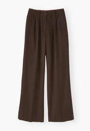 Hose mit weitem Bein, Walnuss, webstill