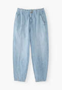 Jeans mit Ziern&auml;hten, Helle Waschung, webstill