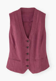 Weste, Dunkles Magenta, webstill