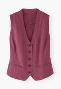 Weste, Dunkles Magenta, webstill