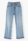 Jeans mit ausgelassenem Saum, Blasses Vintage, webstill