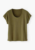 Ripp-T-Shirt, Oliv, webstill