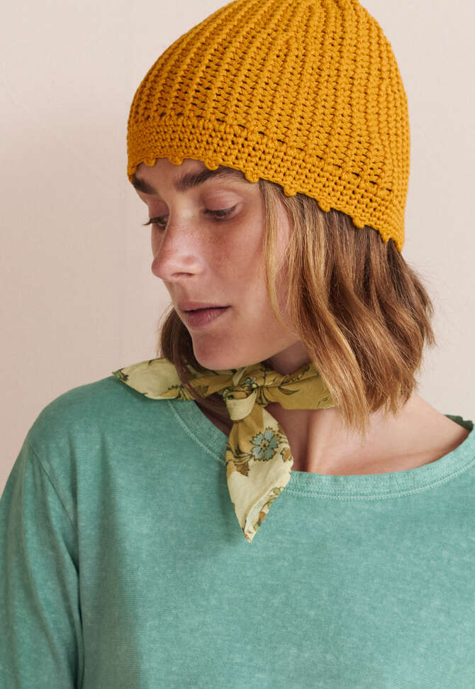 Strickm&uuml;tze, Safran, completeTheLook