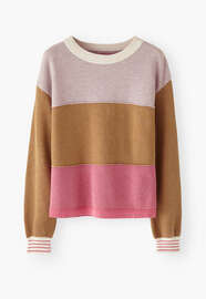 Piqu&eacute;-Strickpullover, Rosa Sonnenuntergang, webstill