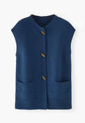 Strickweste, Indigo, webstill