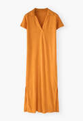 Polo-Shirt-Kleid, Safran, webstill