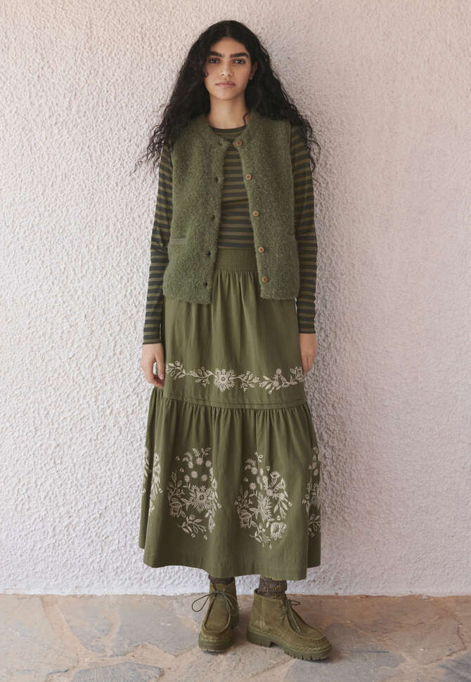 Strickweste, Moos, completeTheLook