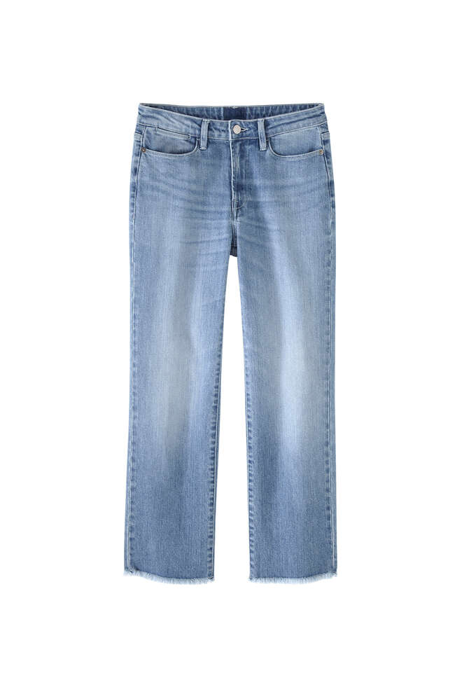 Gerade Jeans in gek&uuml;rzter L&auml;nge, Authentische Waschung, completeTheLook