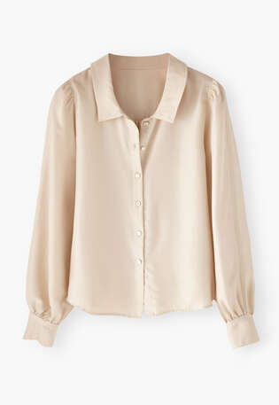 Bluse mit Ziern&auml;hten, Perle, webstill