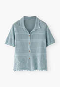 Strickhemd, Himmelblau, webstill