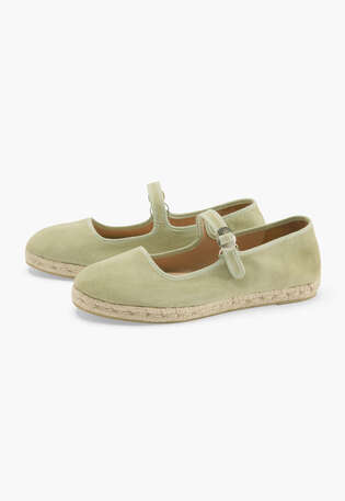 Riemchen-Espadrilles, Salbei, webstill