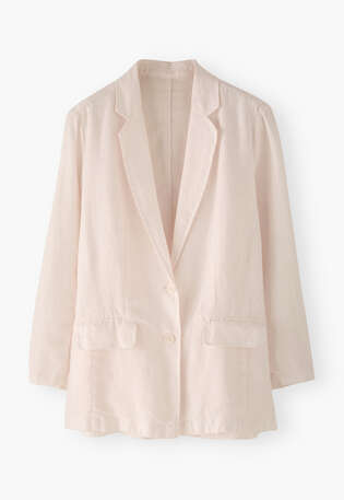 Entspannter Blazer, Blasse Bl&uuml;te, webstill