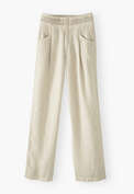 Hose mit weitem Bein, Stein, webstill