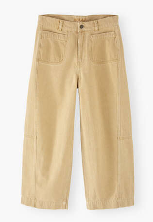 K&uuml;rzere, farbige Jeans, Gewaschenes Sandbeige, webstill