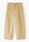 K&uuml;rzere, farbige Jeans, Gewaschenes Sandbeige, webstill