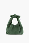 Tasche mit Knotengriff, Smaragd, webstill