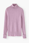 Rollkragenpullover, Mauverosa, webstill
