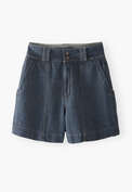 Streifen-Shorts, Indigograu, webstill