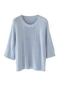 Jacquard-Pullover, Himmelblau, webstill