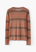 Gestreiftes Jerseyshirt, Zimt/Spice, webstill