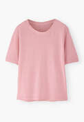 Kastiges T-Shirt, Ros&eacute;, webstill