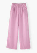 Hose mit weitem Bein, Helles Magenta, webstill