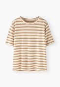 Gestreiftes T-Shirt, Ecru/Mint, webstill