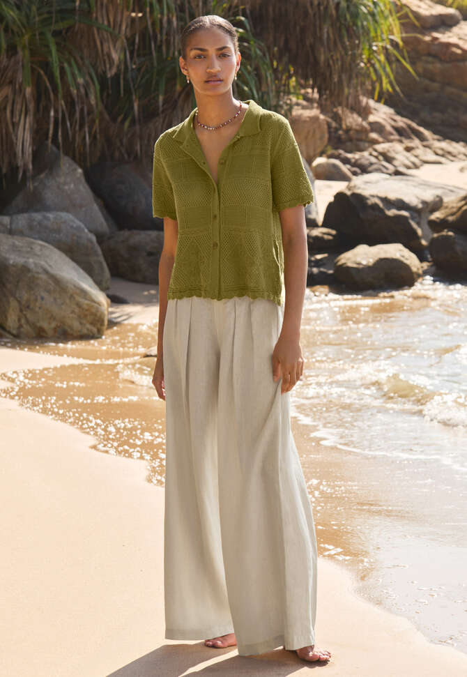 Strickhemd, Dunkle Limette, completeTheLook