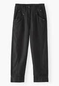 K&uuml;rzer geschnittene Hose, Schwarz, webstill