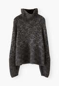 Strickpullover, Kohlschwarz, webstill