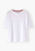 Kastiges T-Shirt, Wei&szlig;, webstill