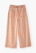 Streifenhose, Orange/Ecru, webstill