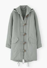 Schal-Parka, Enteneigrau, webstill