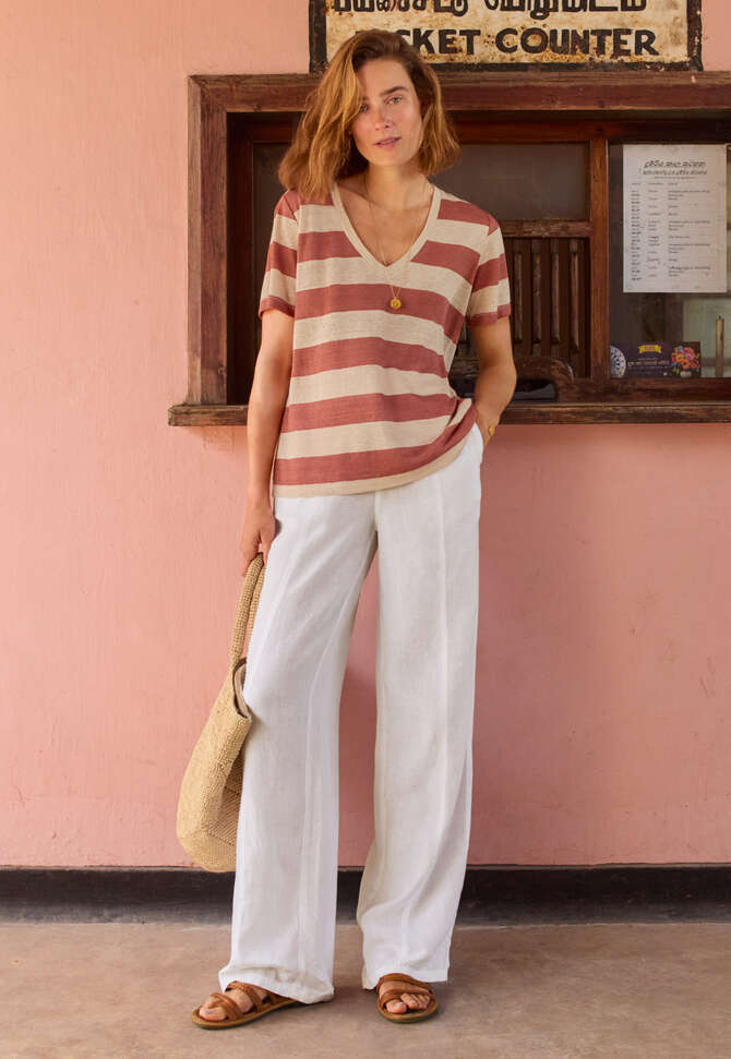 Entspannte Hose, Wei&szlig;, completeTheLook