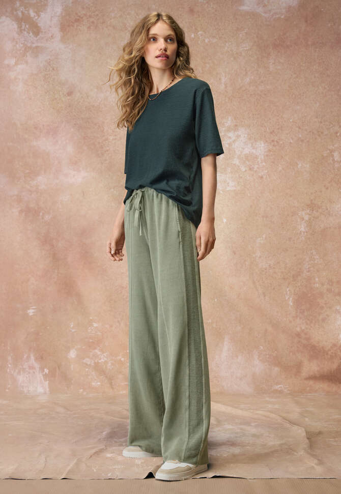 Weitbeinige Jogginghose, Helles Khaki, completeTheLook