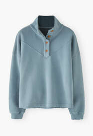 Sweatshirt mit Streifen, St&uuml;rmisches Blau, webstill