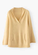 Pullover mit weiten &Auml;rmeln, Zitronengelb, webstill