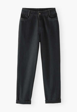Mom Jeans, Schwarz, webstill