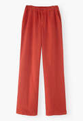 Hose mit weitem Bein, Rot, webstill