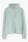Sweatshirt mit Trichterkragen, Eisblau, webstill