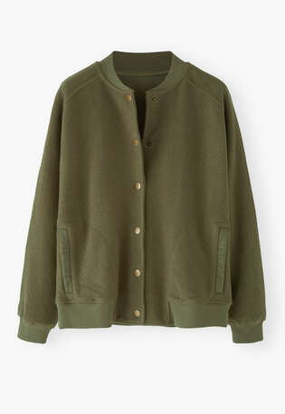 Jersey-Jacke, Moos, webstill
