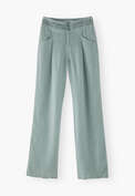 Hose mit weitem Bein, Rauchiges Blau, webstill