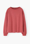 Sweatshirt mit Druckknopfr&uuml;cken, Rosenpink, webstill