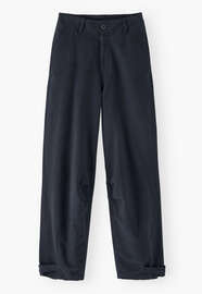 Hose mit verstellbarem Saum, Mitternacht, webstill