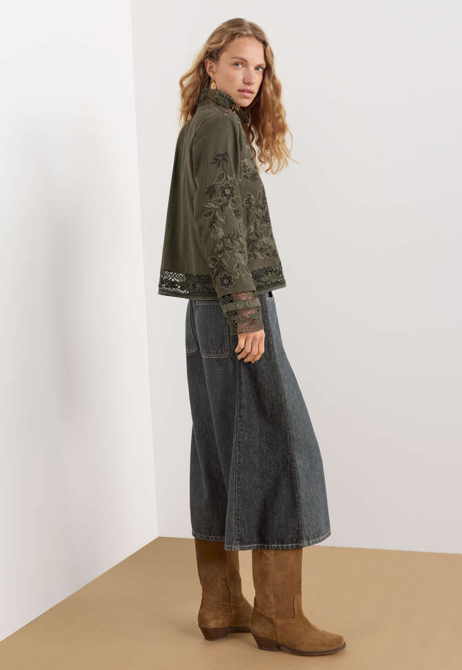 Denim Culotte, Graue Waschung, completeTheLook