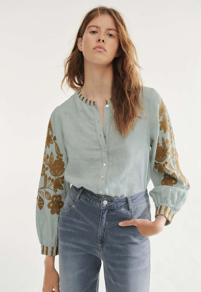 Schmal zulaufende Jeans, Graue Waschung, completeTheLook